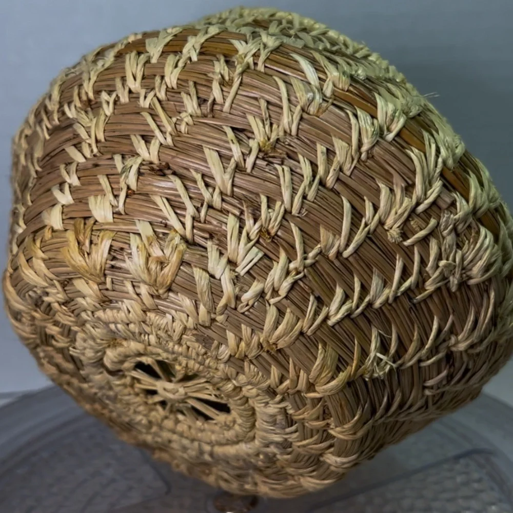 Papago Tohono O’odham Hand-Woven Basket Beargrass, Yucca & Devil’s Claw signed
